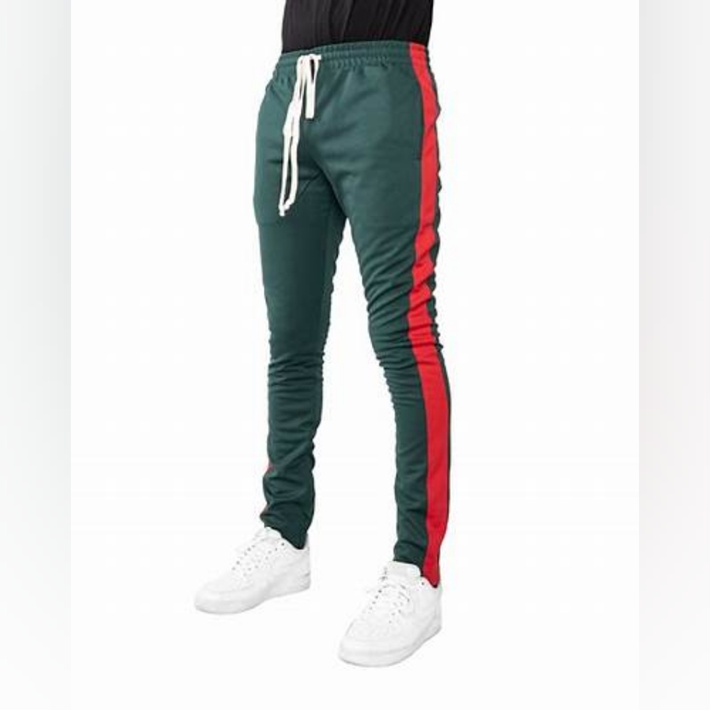 NWT, EPTM Men's Green/Red Track Pants